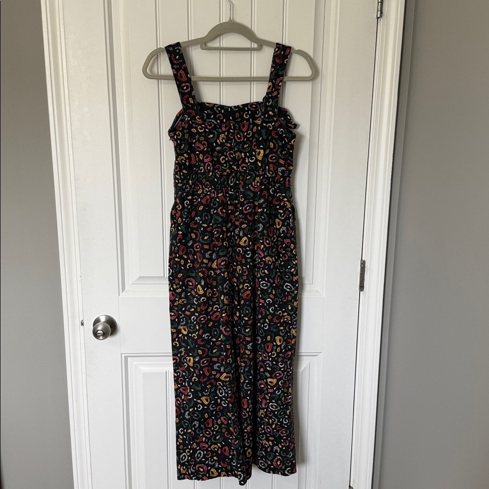 Anthropologie Farm Rio - Cropped Adventure Jumpsuit Overalls Wide Leg - Size XS - Picture 6 of 9